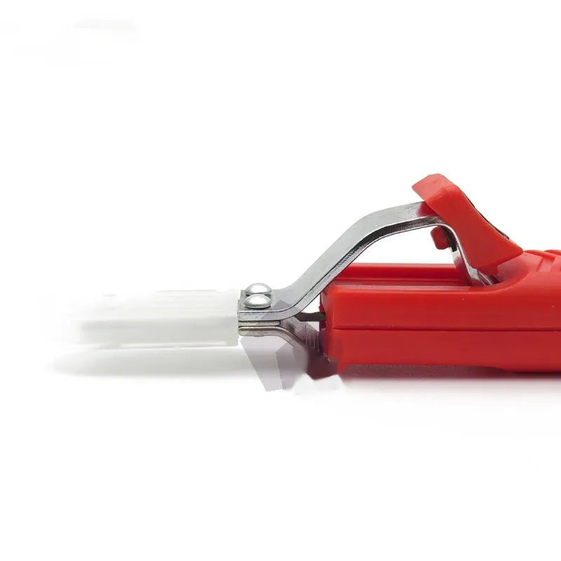 Red engineering plastic wire stripper peeler with hook blade, 170mm length, WS256 model