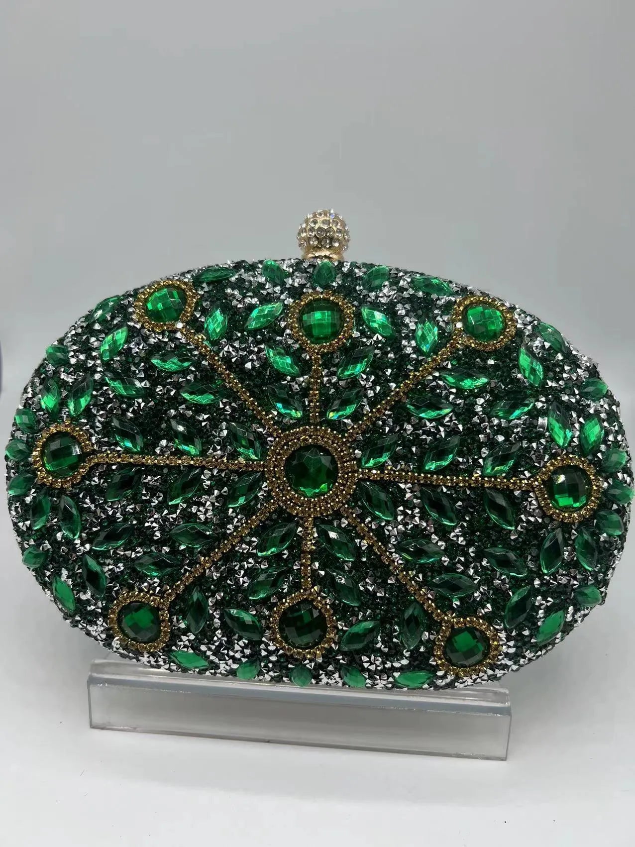 Retro European American style banquet handbag with rhinestone accents in multiple colour options
