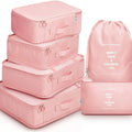 8-piece nylon packing cube set in beige, black, bright blue, gray, Korea Lan, pink, and navy colours for travel organisation