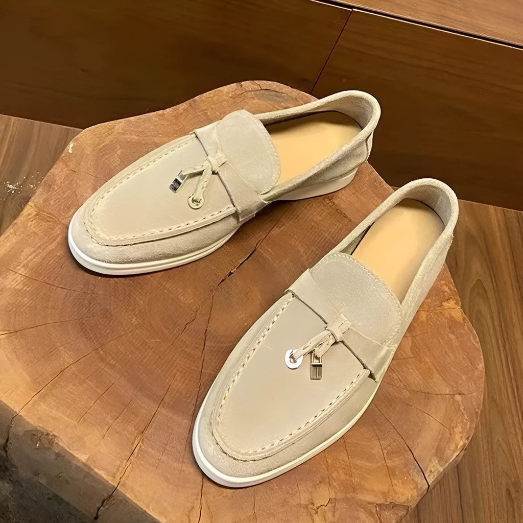 Black high-top slip-on loafers with a round toe and visible sewing line detail on the artificial PU upper.