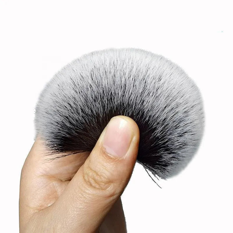 Black car detailing brush with soft pig hair bristles and polypropylene handle