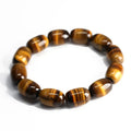 Natural yellow tiger's eye bracelet with 11mm beads in constellation pattern ethnic style