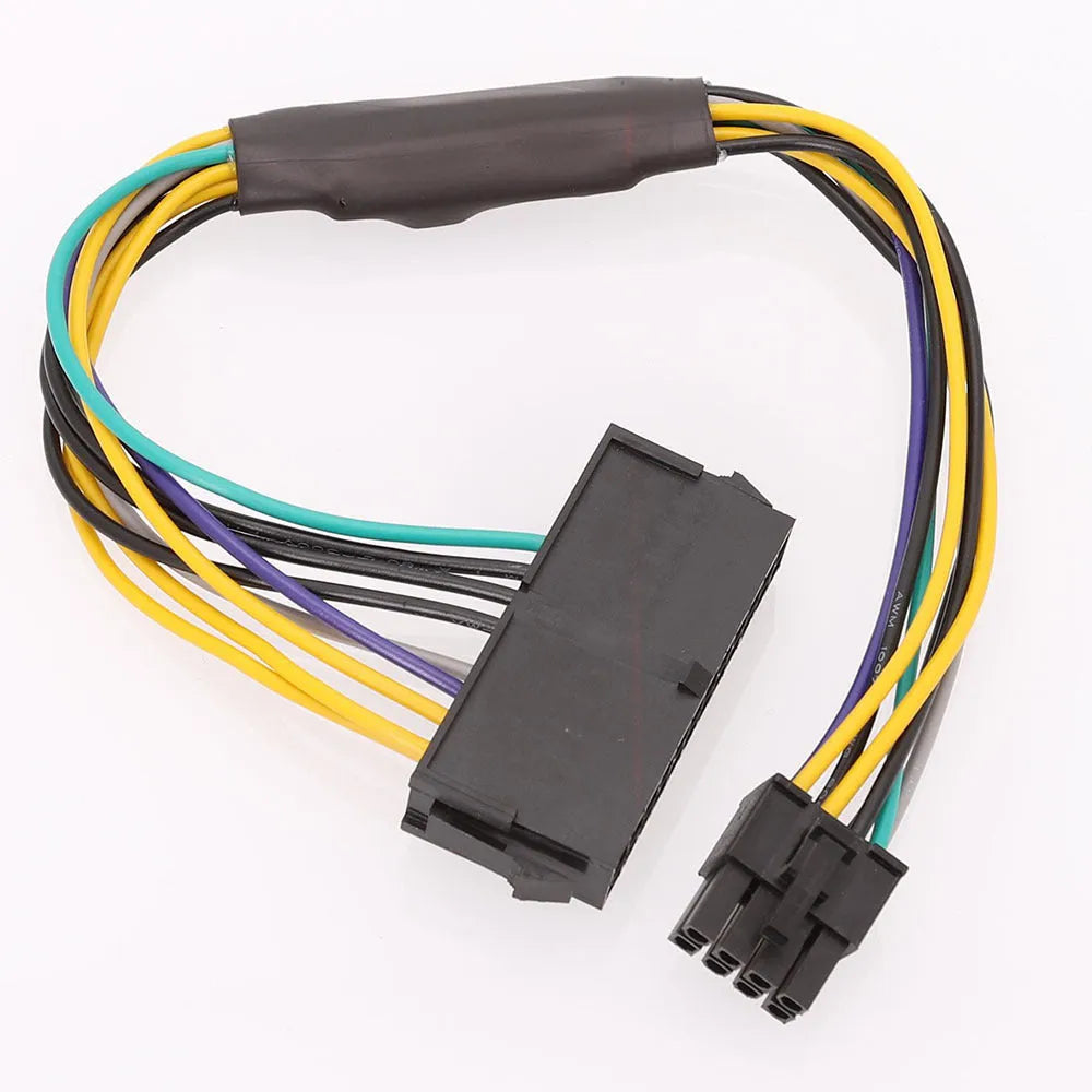 Black ATX 24-pin to 8-pin power adapter cable for DELL Optiplex motherboards