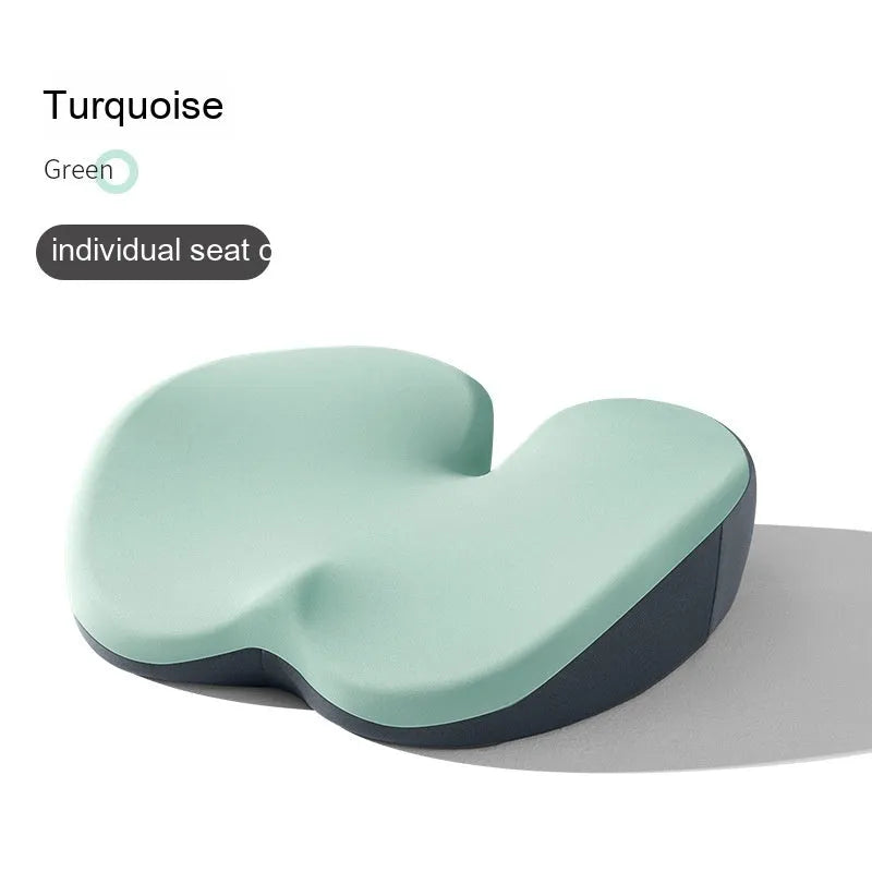 Flat style car seat cushion and lumbar support pad set in a choice of five colours.