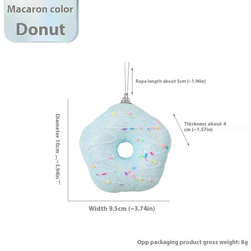 Foam Christmas pendant in macaron colours, Korean style, Ice Cream Cake shape, available in Blue Pink Yellow