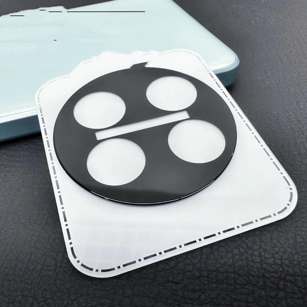 Tempered glass screen and camera lens protector for OnePlus 12, Find N3, and OnePlus 11 smartphones with black ring design.