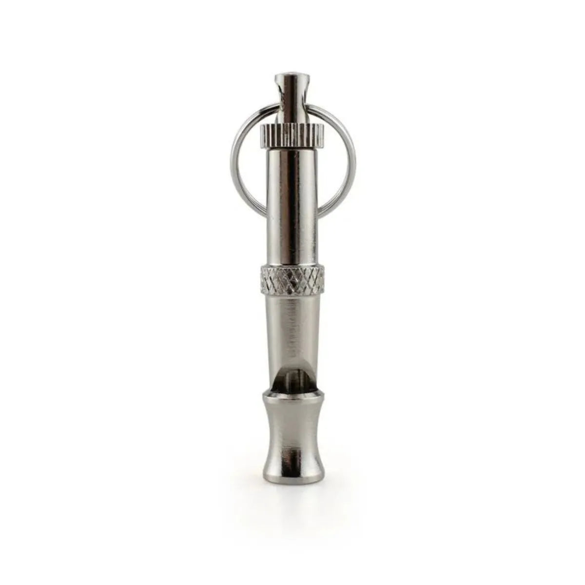 Metallic adjustable ultrasonic dog whistle for barking control and training