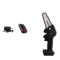 Wireless 6-inch lithium battery chainsaw with rechargeable battery and charger, EU model, green and black colour