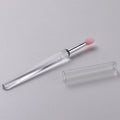Set of four reusable silicone lip brushes with silicone caps in assorted colours