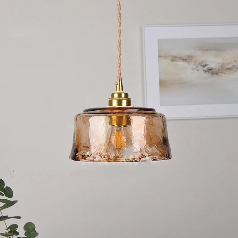 Nordic retro brass and glass chandelier with B bar design for restaurant ceiling lighting