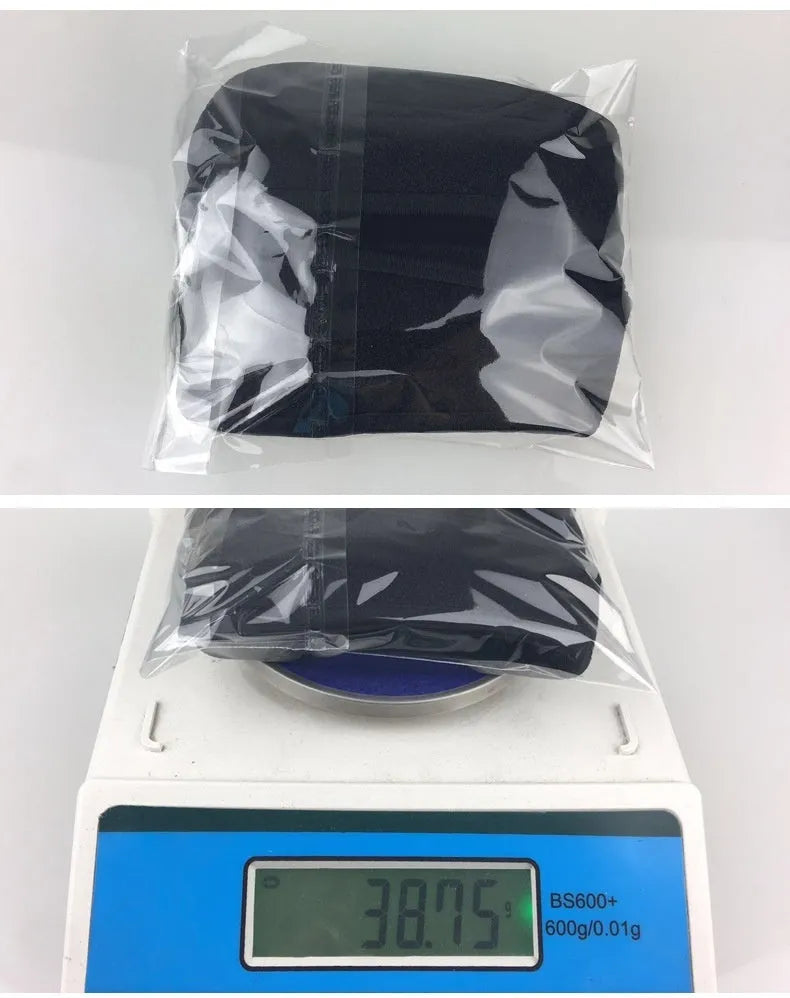 One-size-fits-all sports knee pads in black, blue, gray, and rose red for basketball and fitness.