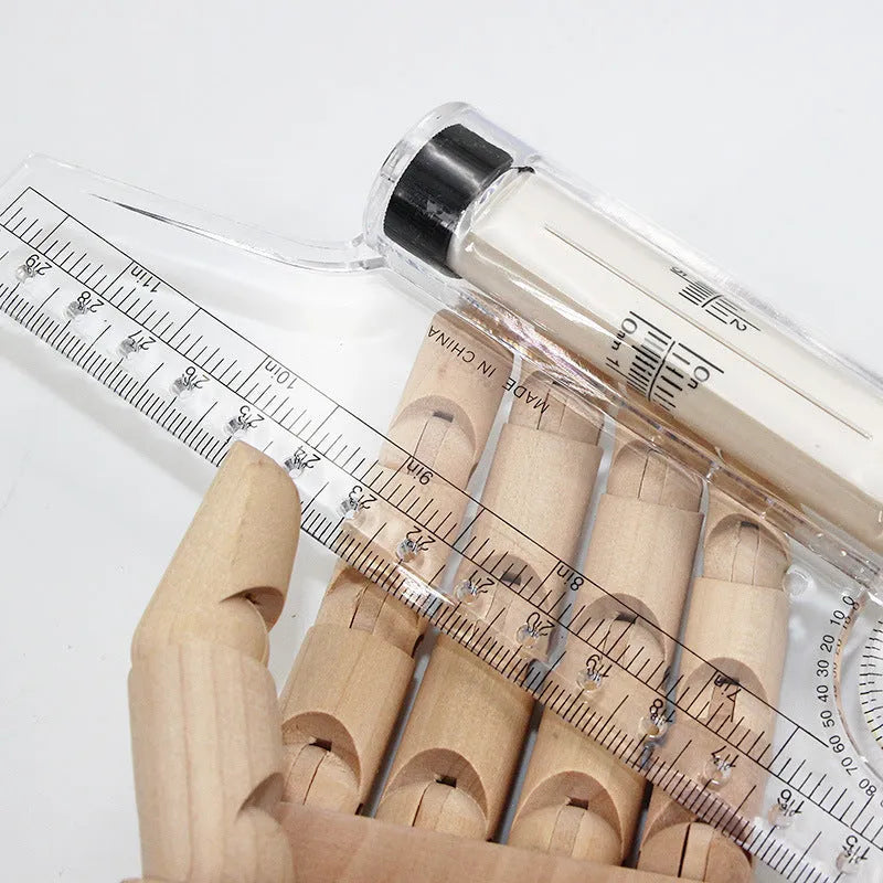 30cm long plastic multifunctional rolling ruler for drawing with rollers and angle rapporteur