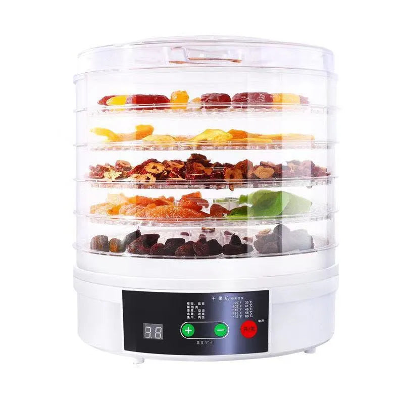 Five-layer stainless steel fruit dehydrator food dryer with household compact design