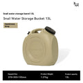 Green portable water storage tank with 13L and 18L capacity options for camping and household use