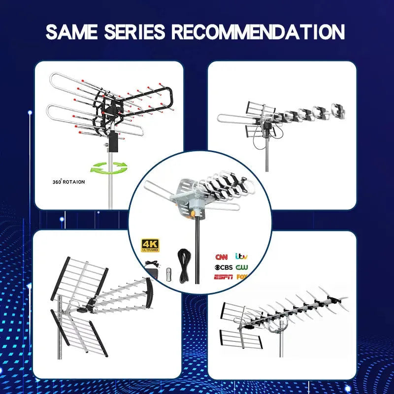 GR-1002 outdoor rotatable high gain digital television antenna for 470-862 MHz reception