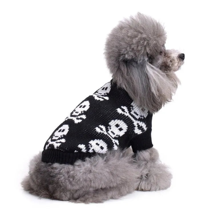 Polyester pet sweater in British style, available in multiple sizes and colours for small dogs and cats