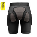 X-ray diffraction skiing protective set with slim hip pads and multiple protection knee pads.