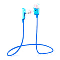 In-ear Bluetooth headset in blue with earplug design and Bluetooth 4.0, 55mAh battery