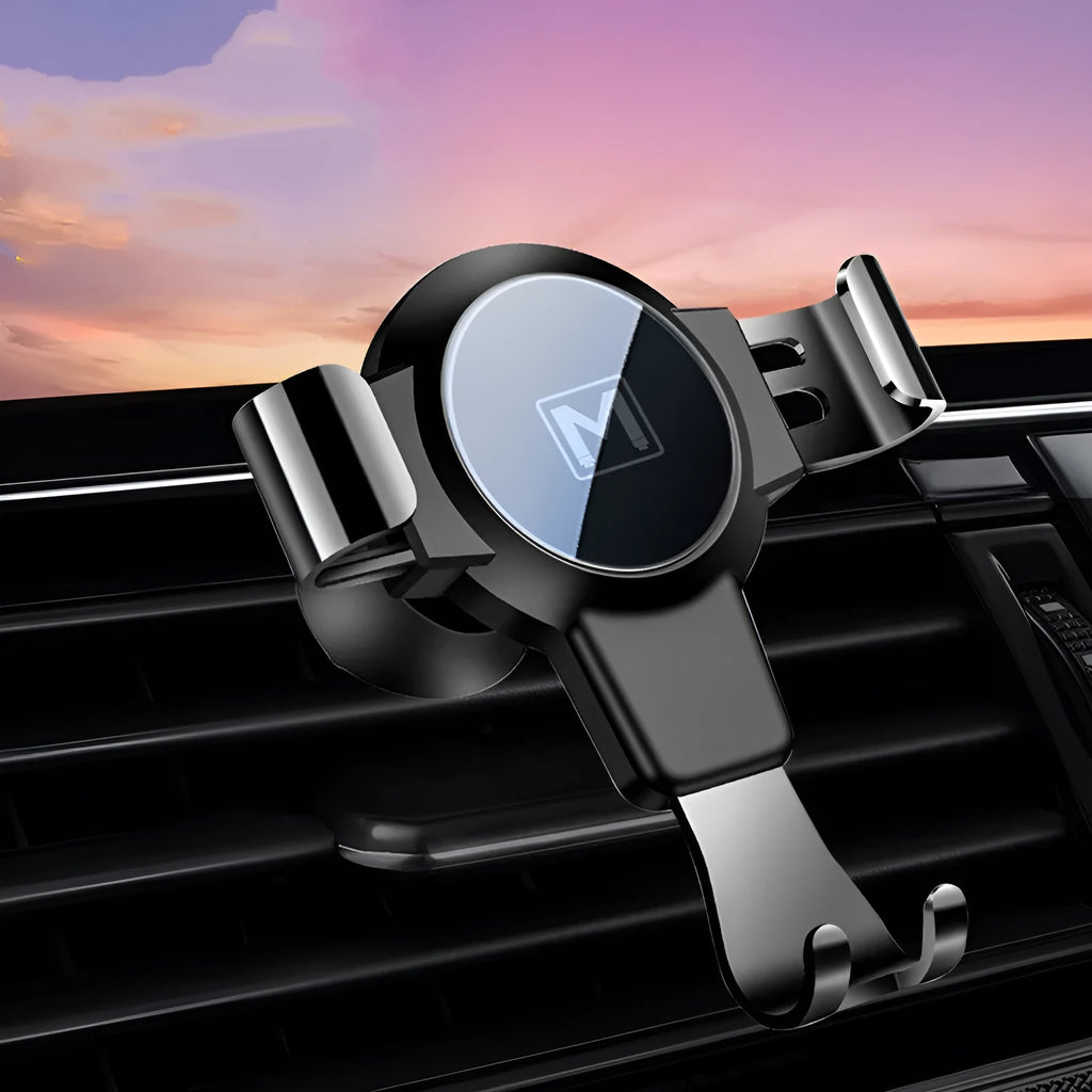 Black S4 gravity mirror ABS mobile phone bracket mounted on car air conditioning port