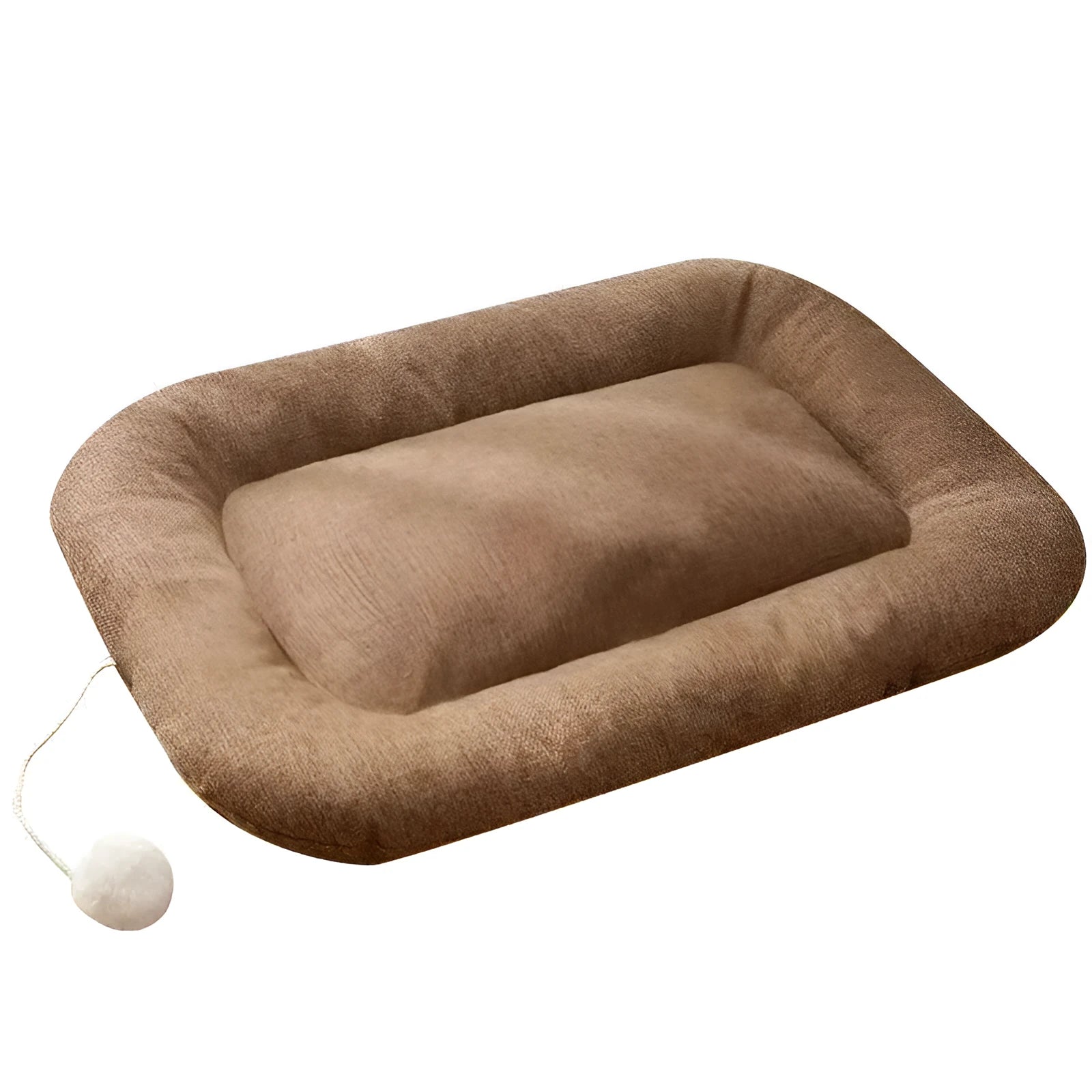 Brown elevated Thai-style dog bed measuring 40x60cm for medium-sized dogs