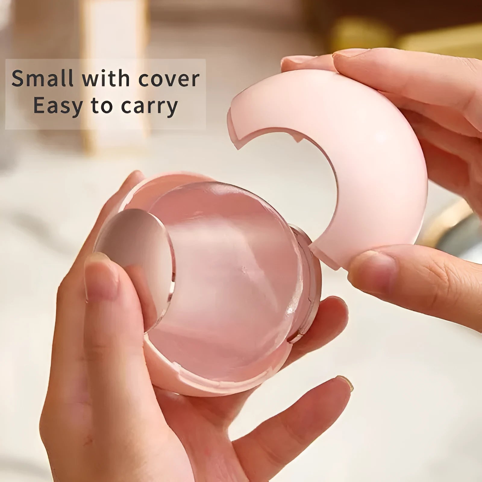 ABS plastic hair removal ball lint roller with handle in white gold colour
