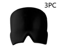 Black ice gel headache relief eye mask shown on a white background.