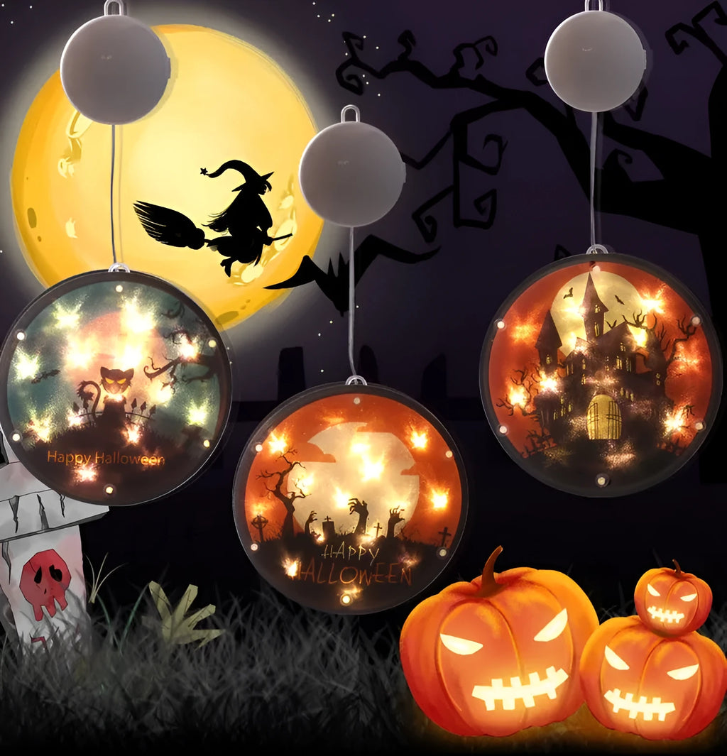 Halloween LED decoration lantern with PVC shell 160mm height IP44 rating