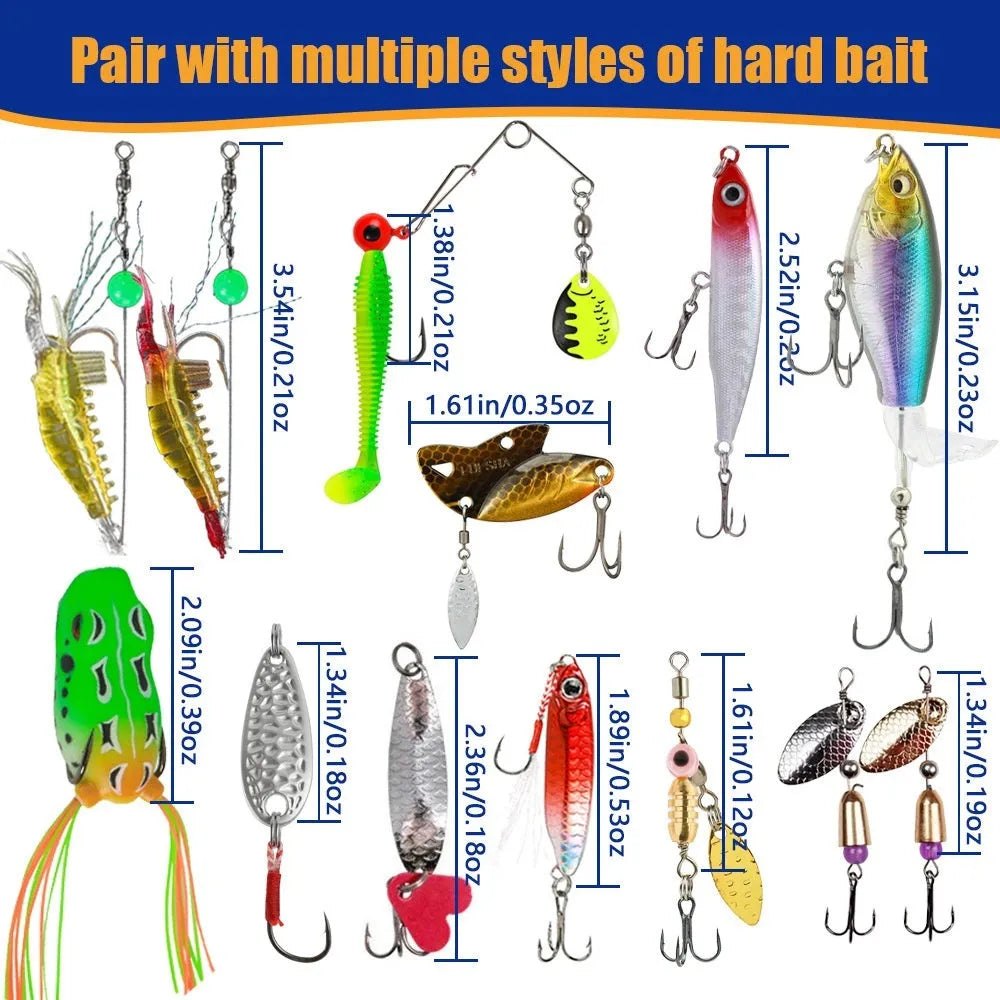 Blind box fishing gear Christmas gift set of 24 metal pieces in assorted colours