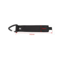 Black adjustable heavy-duty storage strap with gravity climbing button and silver D-ring carabiner hook.