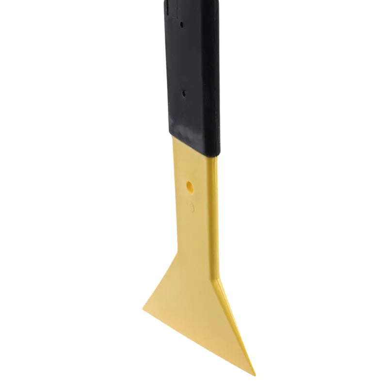 Yellow car foil scraper tool with 15cm width and 32cm length for auto glass film application