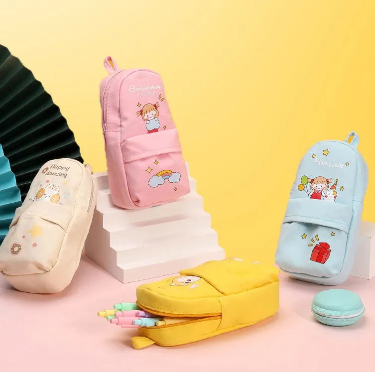 Stationery gift set showing notebooks, pens, correction tape, file bag, and accessories in 29-piece and 31-piece options.