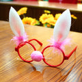 Plastic Christmas glasses frame party prop in Santa, Snowman, Antlers, or Rabbit Ears design