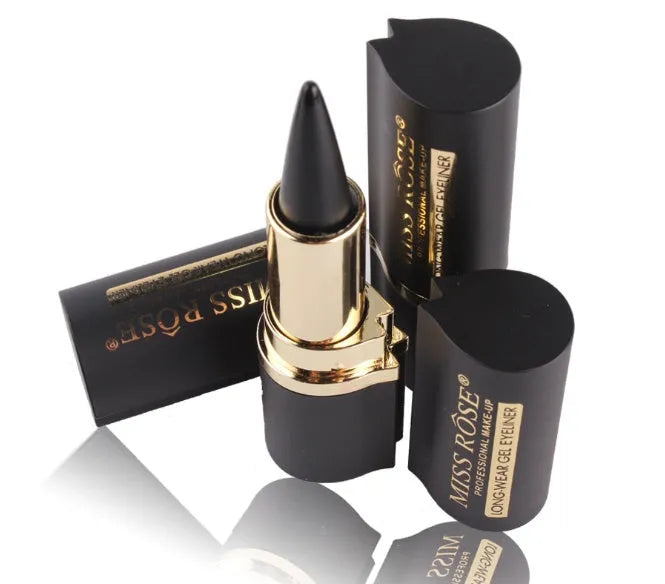 Waterproof black eyeliner pen with matte finish and soft pen core for smoky eye makeup