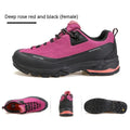 Men's low-top hiking boots with leather mesh upper and non-slip rubber outsole in dark gray colour