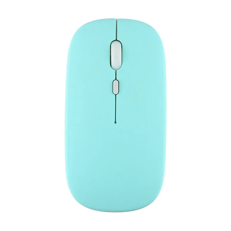 Candy wireless Bluetooth mouse in pink, ergonomic shape, 1200dpi, silent buttons, on a white desk