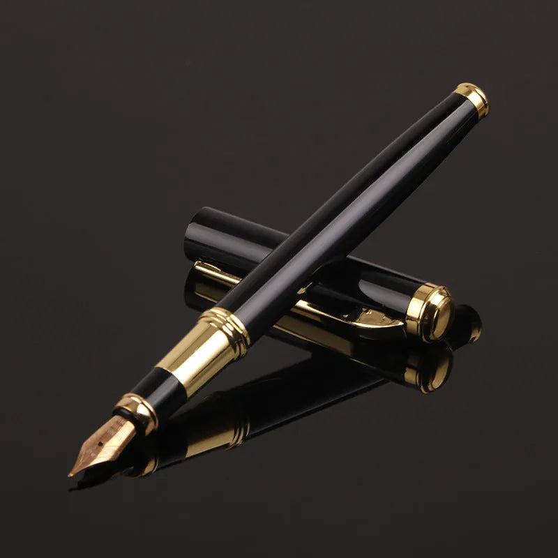 Metal body pen with 0.5mm Yijin nib in black and red colours for office writing