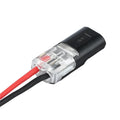 Black D2 plug-in welding-free power conductor connector for LED lighting with 0.35-0.75mm² wire gauge