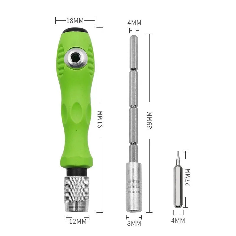 32-in-1 precision screwdriver set for mobile phone and electronics repair with multiple bits