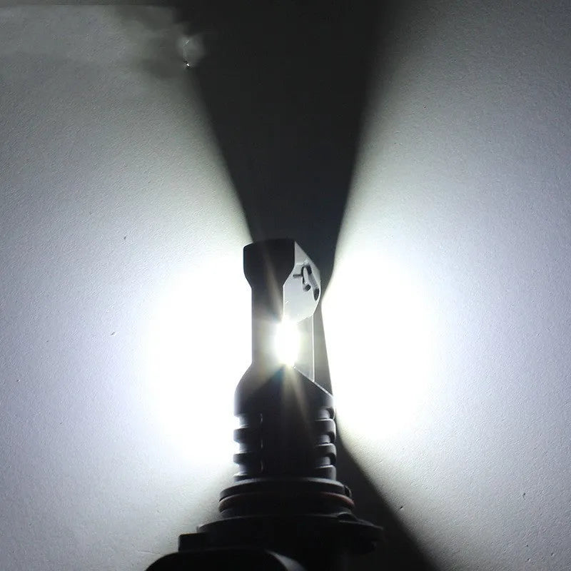 Automotive LED fog lamp headlights with 6 CSP light sources in aviation aluminium housing