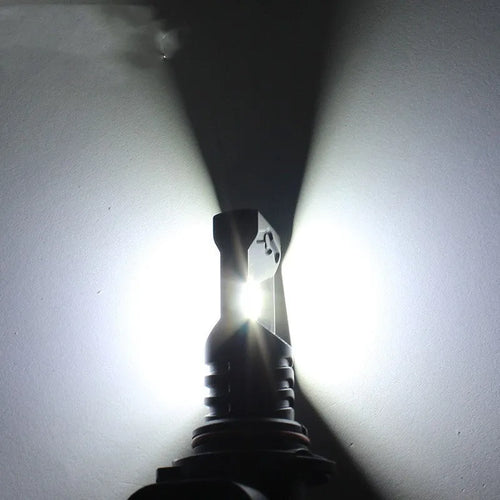 Automotive LED fog lamp headlights with 6 CSP light sources in aviation aluminium housing