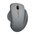 Black or grey self-charging wireless optical mouse for laptops with USB cable.