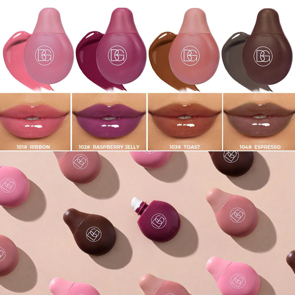 4-color lip moisturising colored lip lacquer set with net content options 101 102 103 104 style