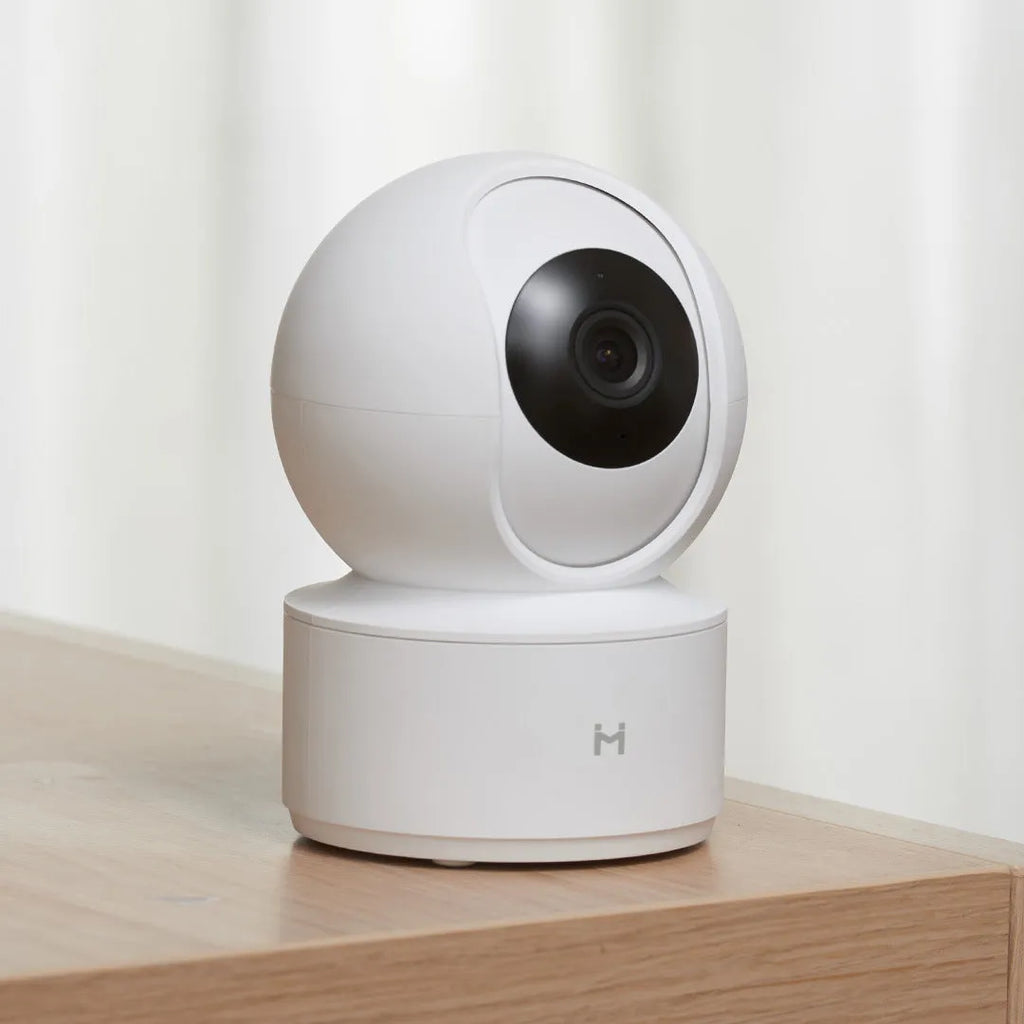 White Xiaobai smart security camera with 1080p resolution and wide-angle lens