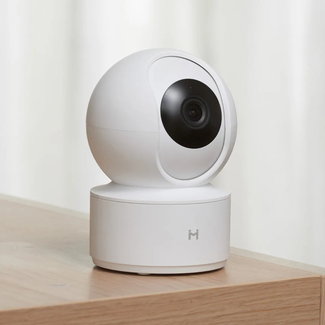 White Xiaobai smart security camera with 1080p resolution and wide-angle lens