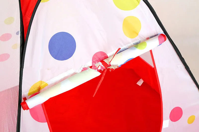 Baby tent crawling play house in red cloth for intellectual development and interactive play