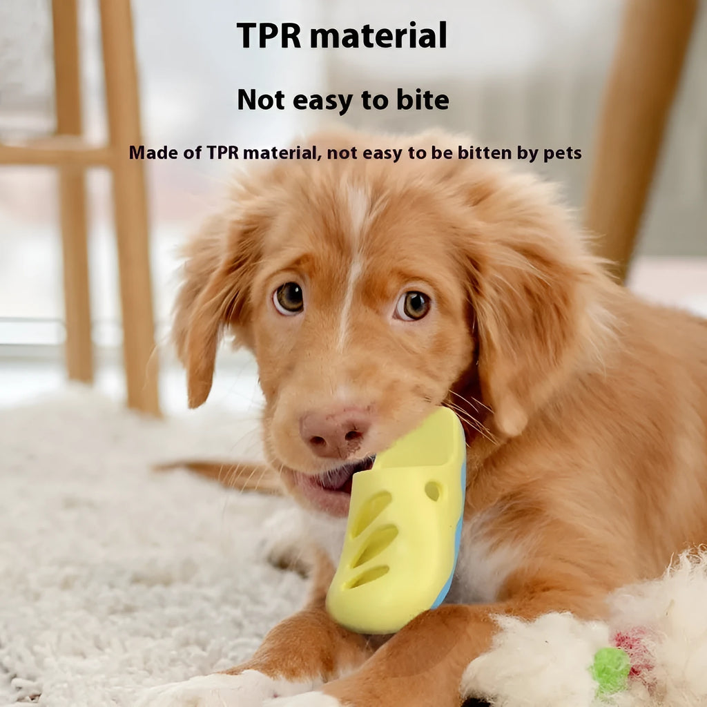 Blue and yellow TPR dog bath massage brush with three head pattern options for pet grooming