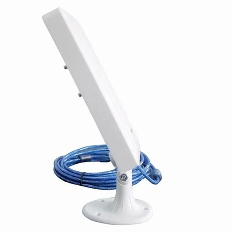 White USB wireless network card with integrated antenna for computer Wi-Fi connectivity