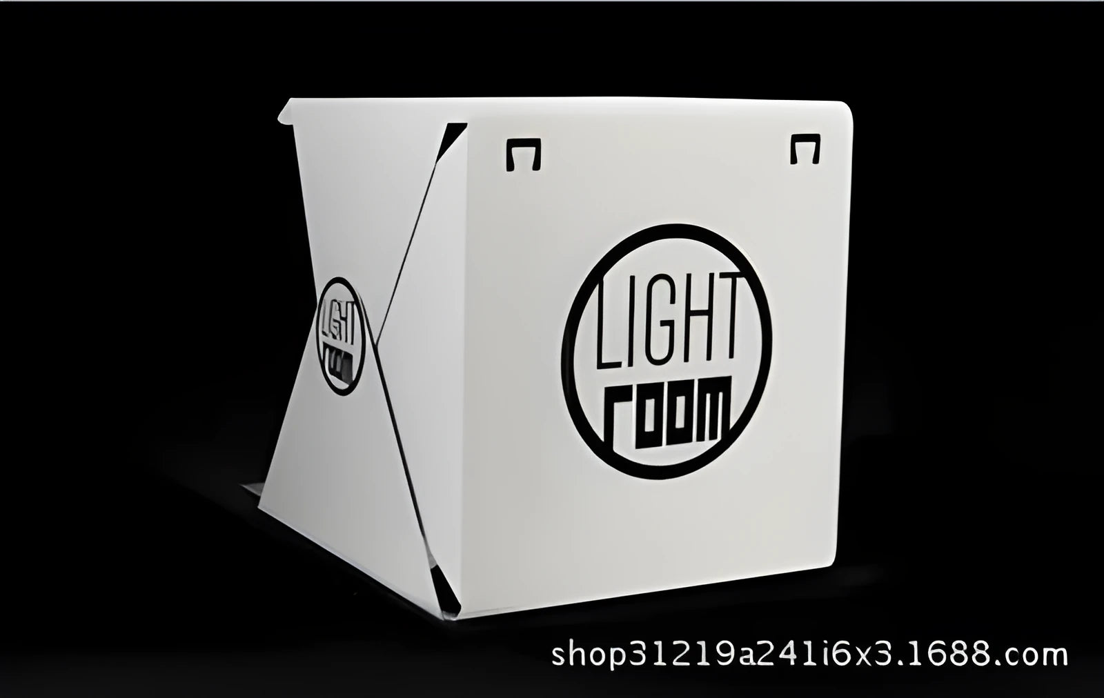 Portable folding LED studio mini light box with 22.6x23x24cm dimensions and 20cm light bar