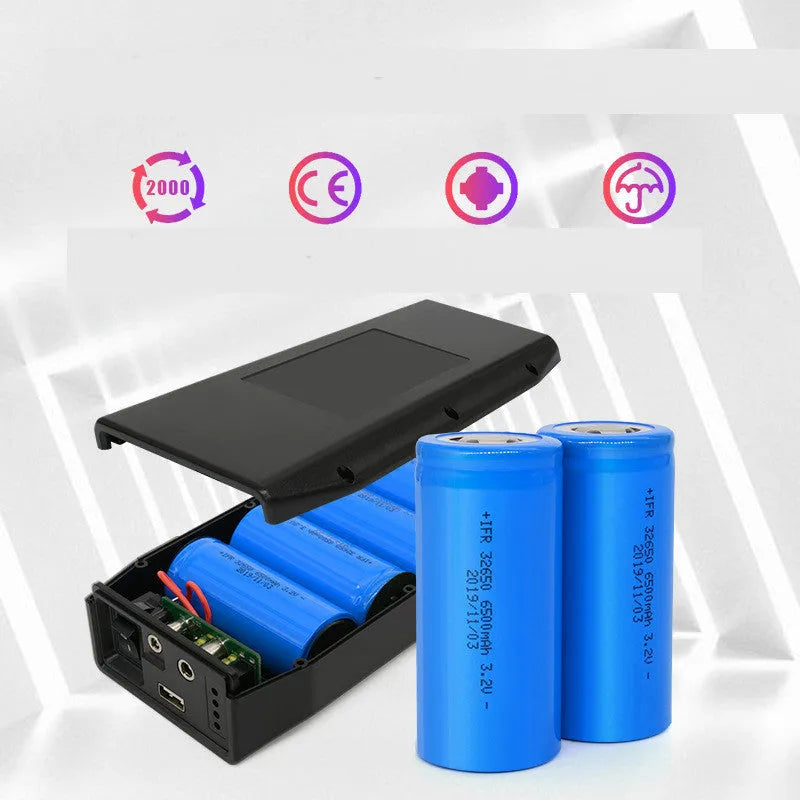 LF4100 compact lithium iron phosphate battery with 12V 9V 5V outputs, 76.8Wh capacity