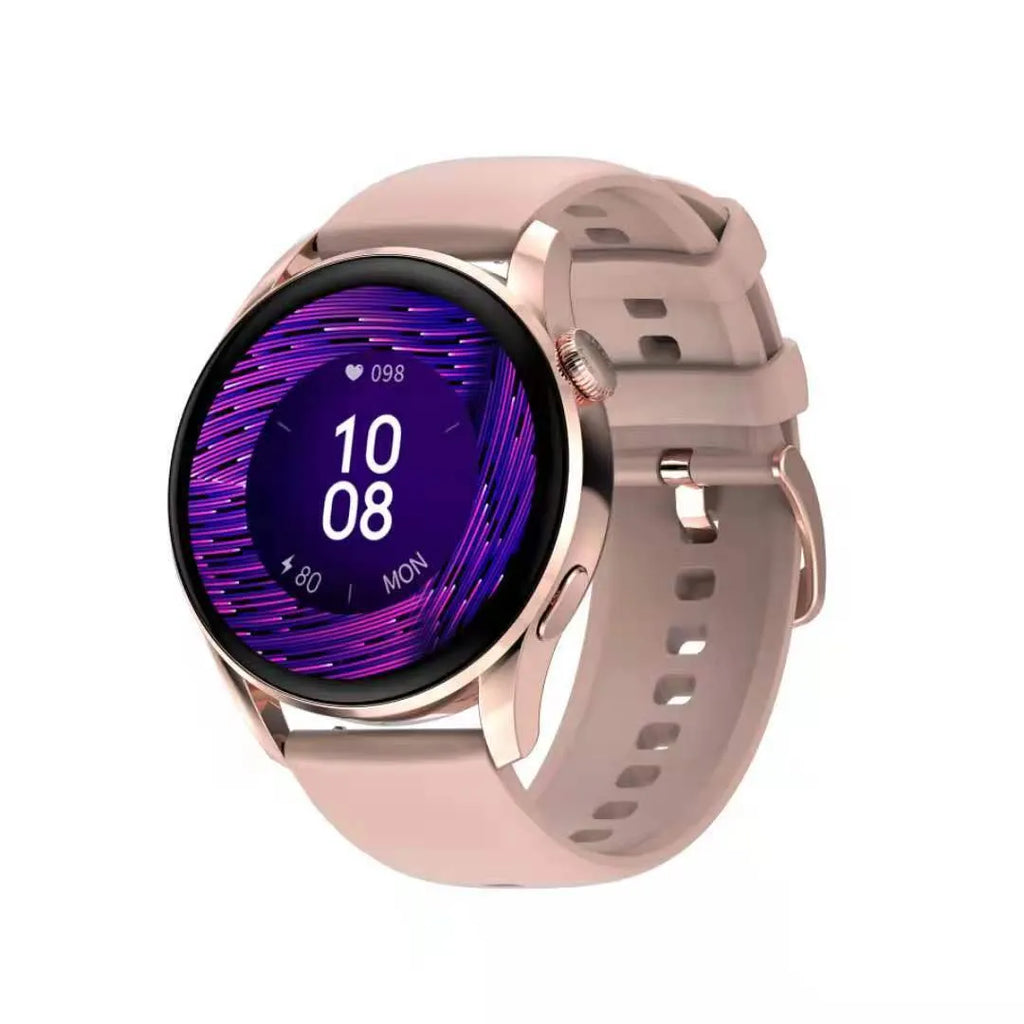 Wireless charging health monitoring sports watch with 1.3-inch screen, TPU strap, heart rate and blood pressure tracking, black crude steel colour